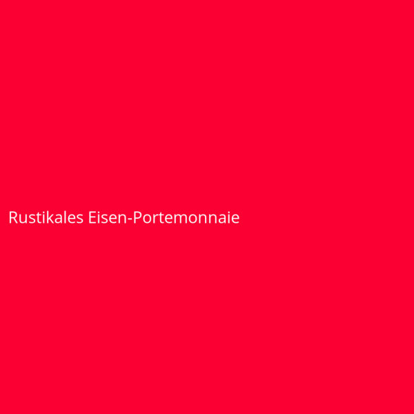 Rustikales Eisen-Portemonnaie