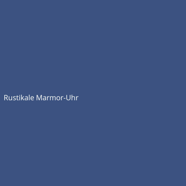 Rustikale Marmor-Uhr